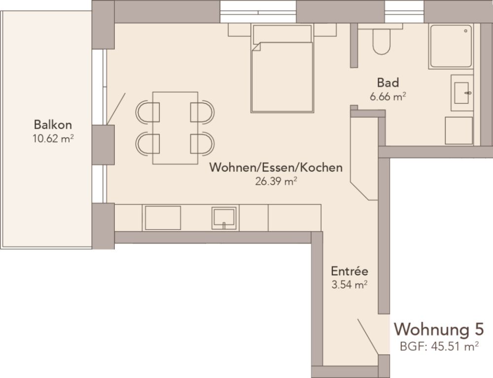 1.5-Zimmer-Wohnung 1. OG ERSTWOHNSITZ -  Bild 7