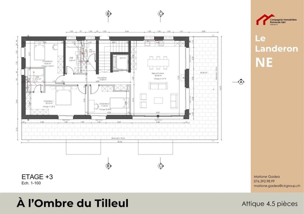 À l'Ombre du Tilleul - Nouvelle promotion de 7 appartements d'exception au coeur du Landeron (Lot G) - Bild 5