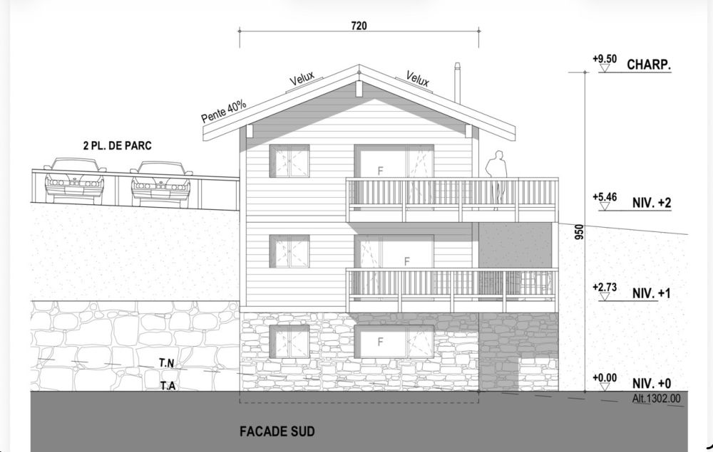 Chalet d'exception avec vue panoramique aux Morands - Façade Sud