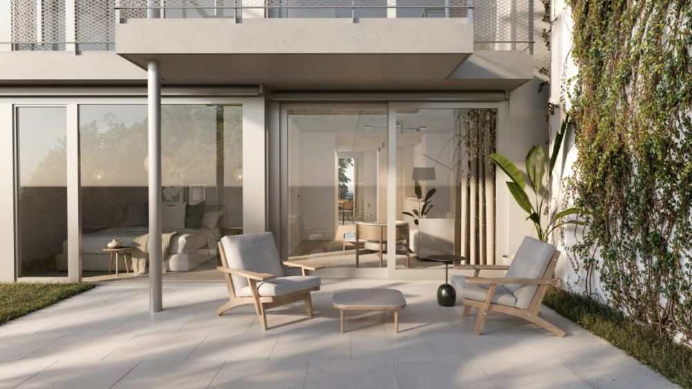 Urban wohnen mit privatem Garten - hochwertiges 2.5 Z' Neubauapartment - Gartensitzplatz