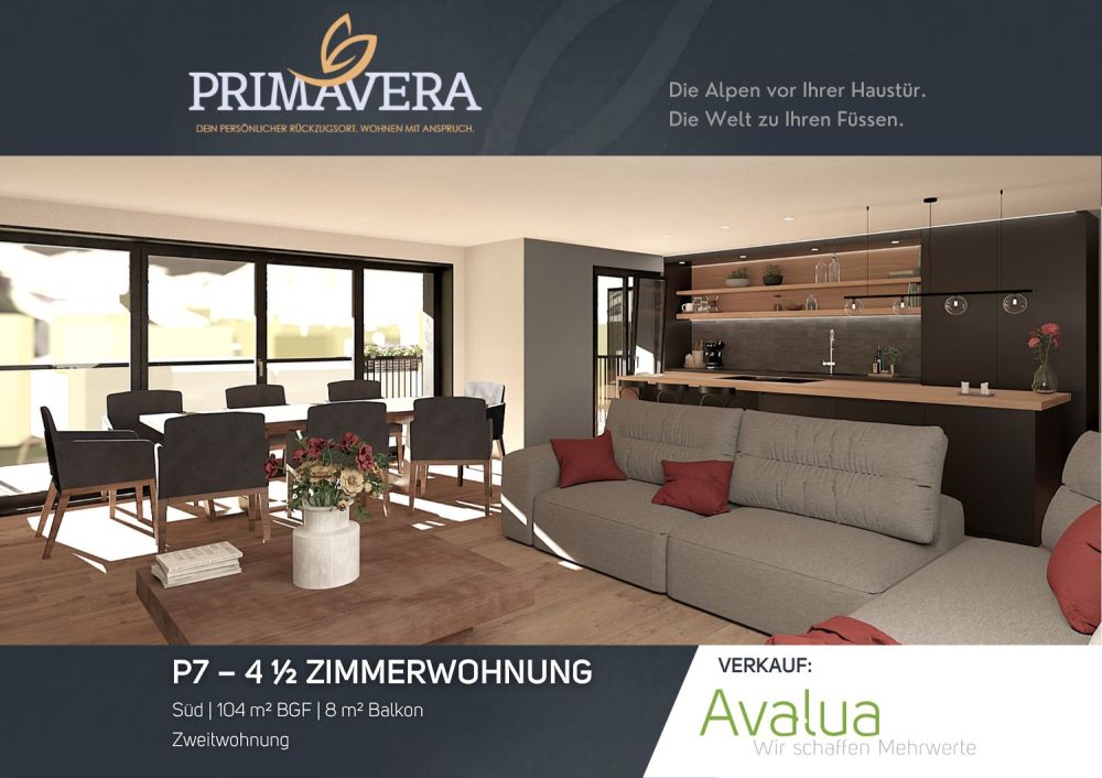 4.5 Zimmerwohnung in Saas-Grund – Neubau 2026 - WHG P7 -  Bild 2
