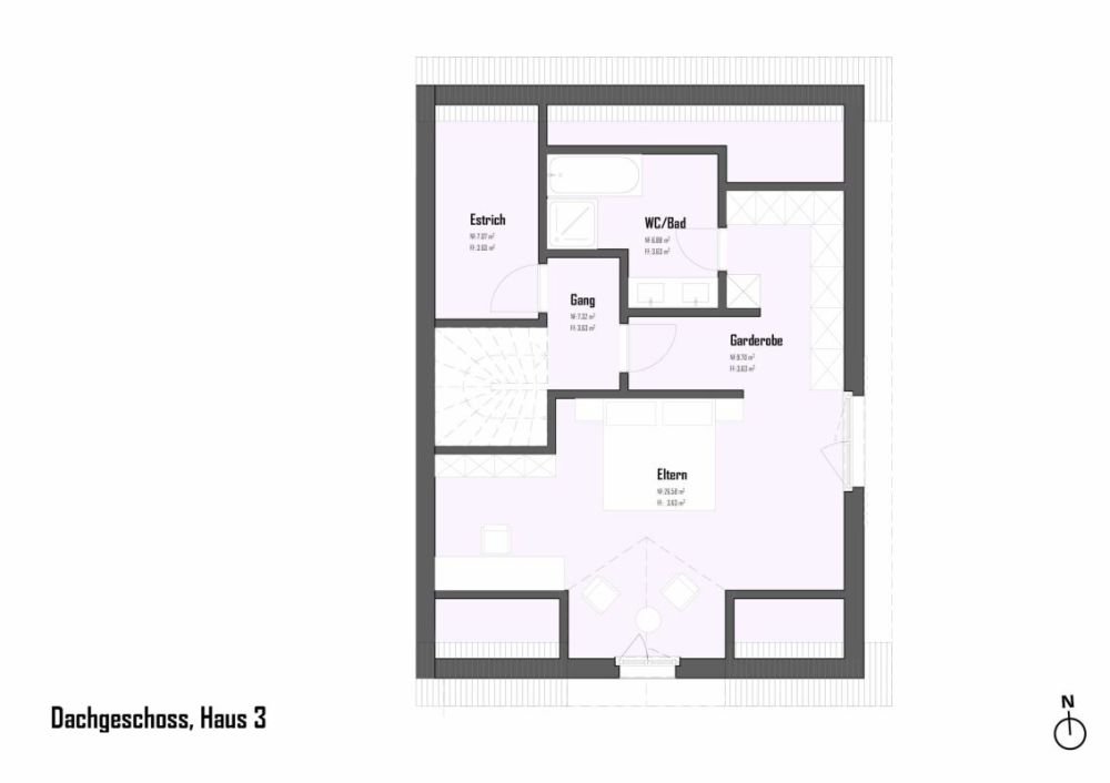 Haus 3 / 7.5 Zimmer Einfamilienhaushälfte am Bach -  Bild 13