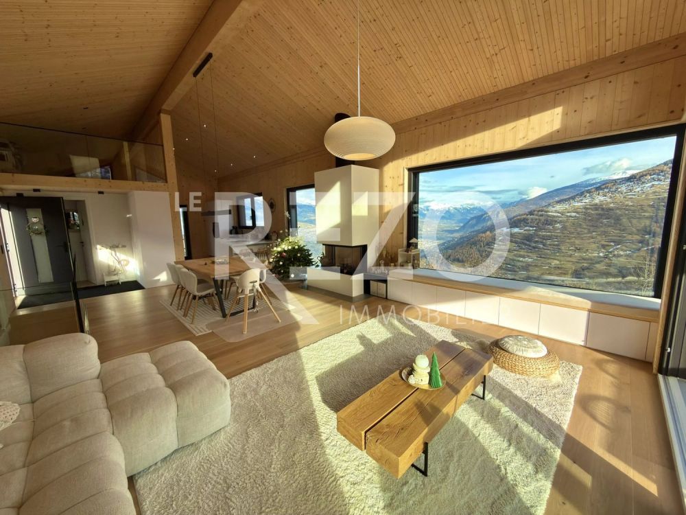 Superbe chalet d'architecte avec vue panoramique - Sornard (1997), Haute-Nendaz. - Bild 6