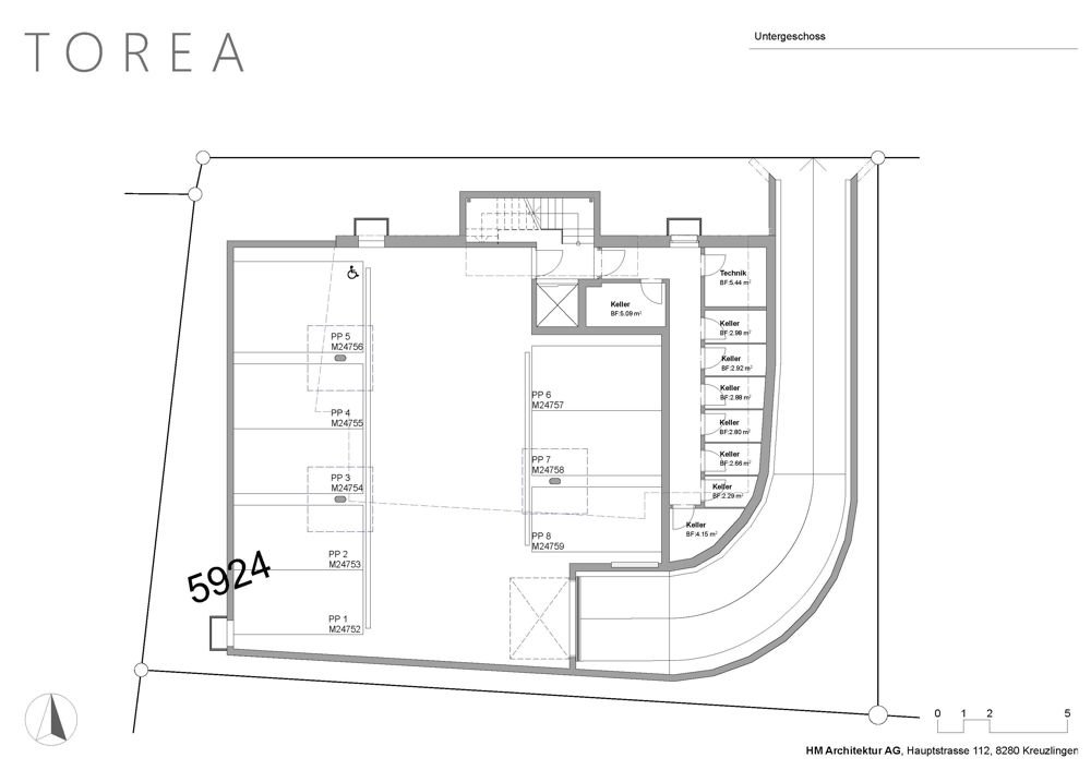 TOREA - 2-Zimmer Wohnungen für Singles und Paare - Grundriss UG