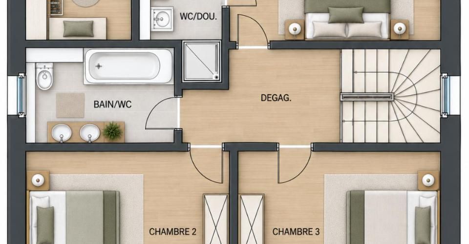 Nouvelle promotion à Thierrens – Villas familiales 6.5p avec jardin - Maison jumelée 6.5 pièces - image - 8