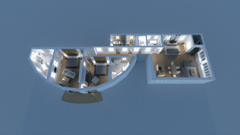 Residence du Glacier an zentraler ruhiger Lage. T5. Die Aussicht aus dieser Sousterrainwohnung ist eingeschränkt. -  Bild 1