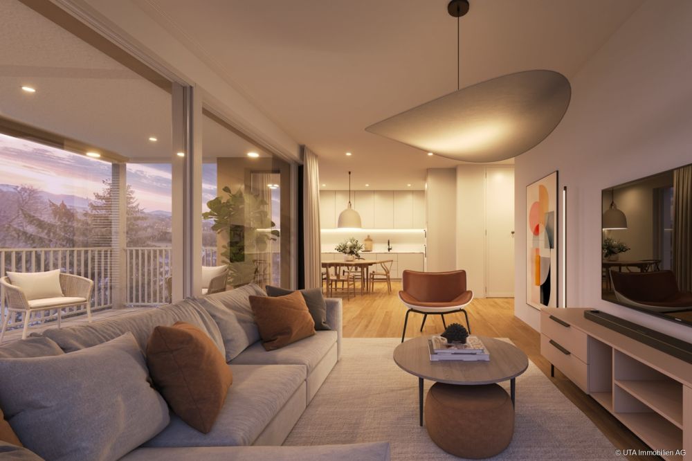 BAUSTART ERFOLGT ! letzte moderne 3.5-Zimmer-Neubauwohnung mit Gartena - Wohnung_04_Nacht_V1