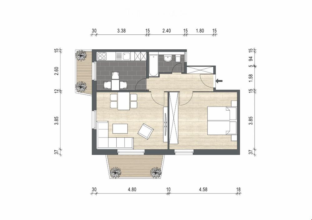 2 Zimmer EG Wohnung, zentrale Lage sucht Sie als neue Mieterin / neuen Mieter -  Bild 9