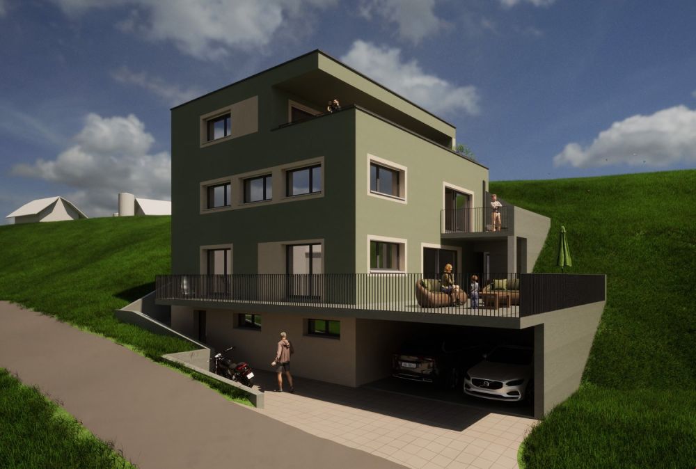Neubau Doppeleinfamilienhaus in Bärau zu verkaufen - Visualisierung Neubau Generationenhaus