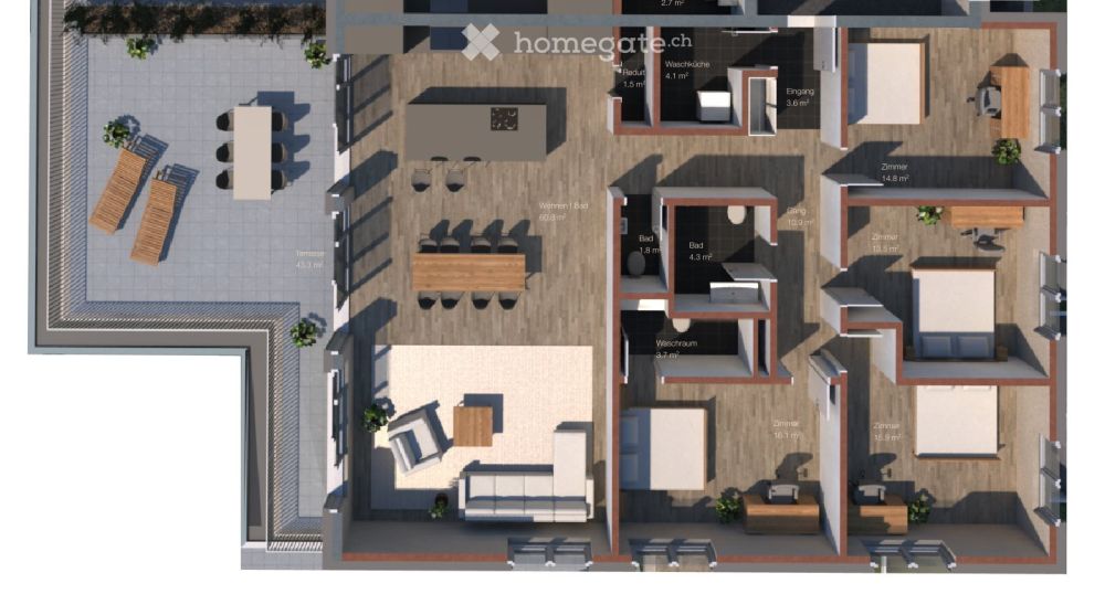 modernes 5.5-Zimmer-Terrassenhaus in Ehrendingen, Neubau (letzte von 6 Wohneinheiten) - Bild 7