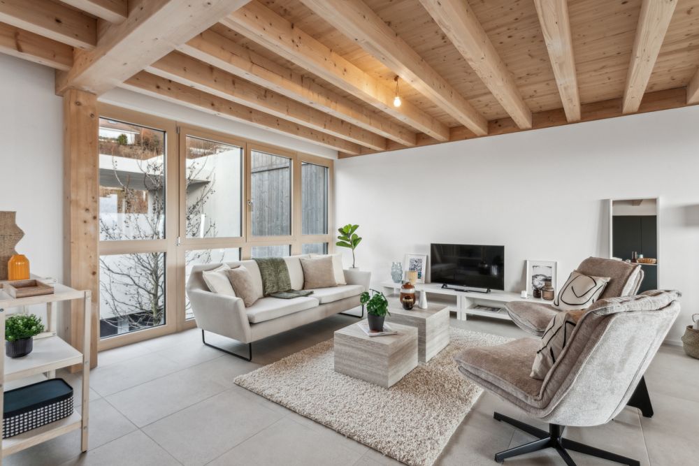 Opportunité ! Magnifique villa contemporaine aux portes de Fribourg - Pièce de vie