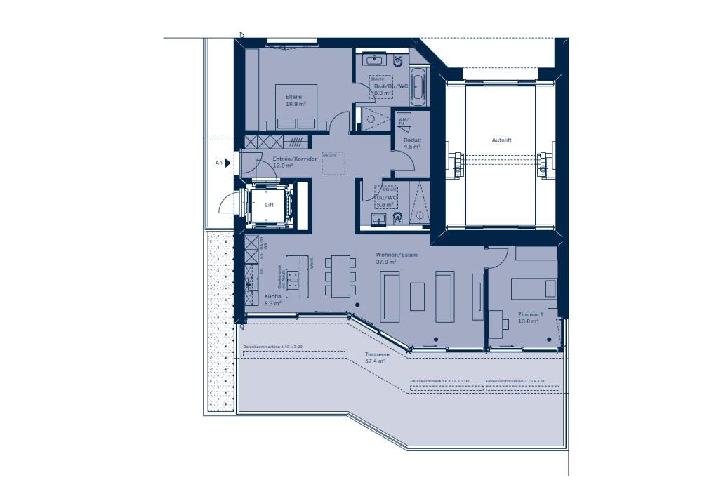 Luxuriöse 3.5 Zi.-Attika-Terrassenwohnung mit grandioser See- und Bergsicht - Bild 9