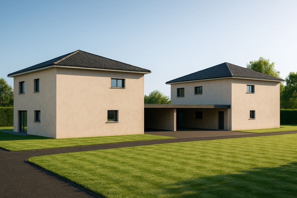 Neubau, Einfamilienhaus mit Doppelcarport an ruhiger Lage -  Bild 2
