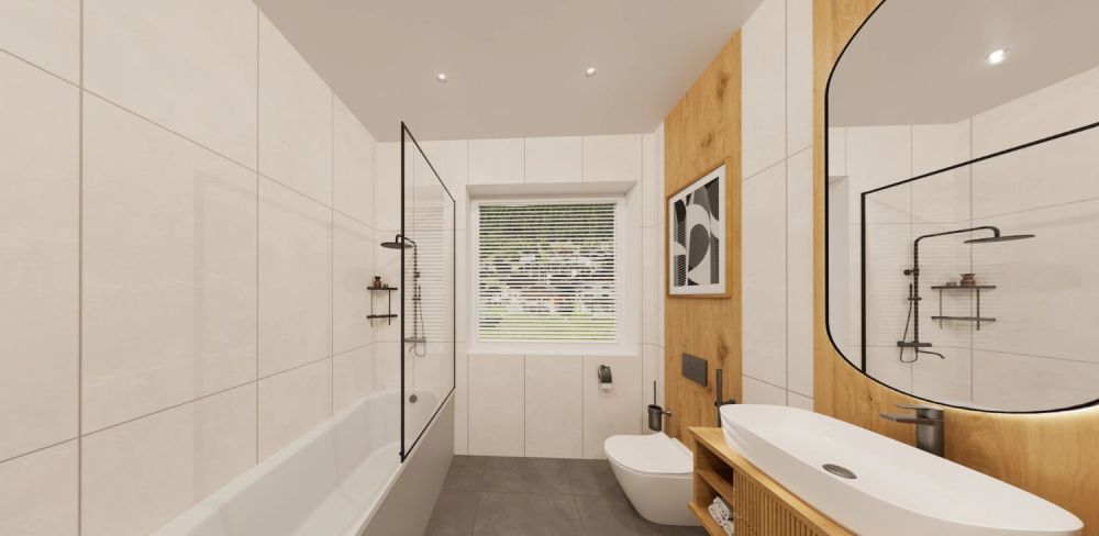 Neubau 3.5Z-Attikawohnung (113m2)  Modernes Wohnen in der Natur - bad1