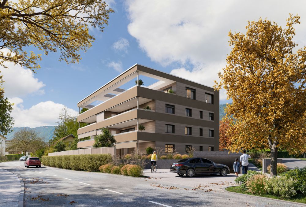 4.5 Zimmer-Wohnung (D) im 1.OG, mit 144 m2 Netto WF und 29.5m2 Balkon - Aussenansicht