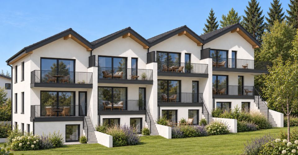 Duplex moderne de 5,5 pièces à Semsales – Nouvelle construction avec balcon et vue verdoyante - Duplex 4.5 pièces - image - 2