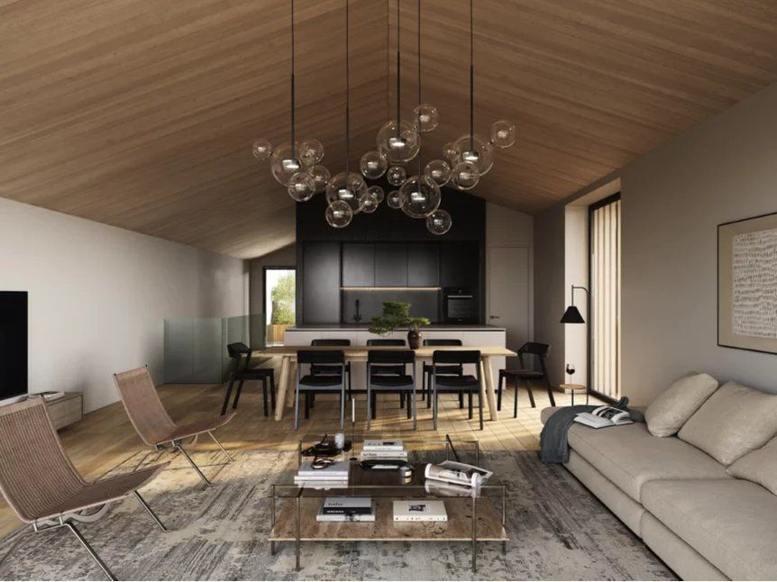 Chalet mitoyen de standing de 5.5 pièces avec vue panoramique et jardin -  Bild 3