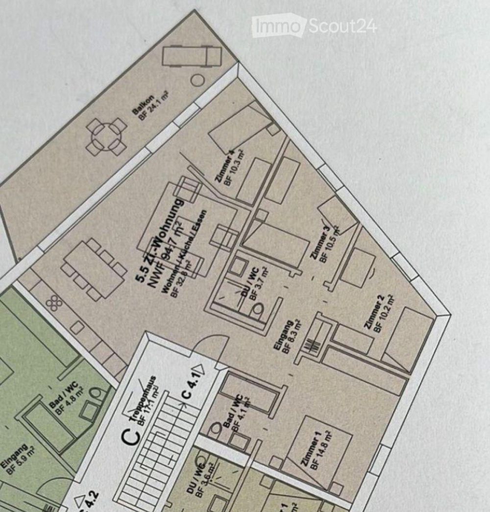 Moderne 4.5 (5.5)-Zi.-Wohnung in Grenchen mit 24 m² Terrasse & Top-Ausbau -  Bild 8