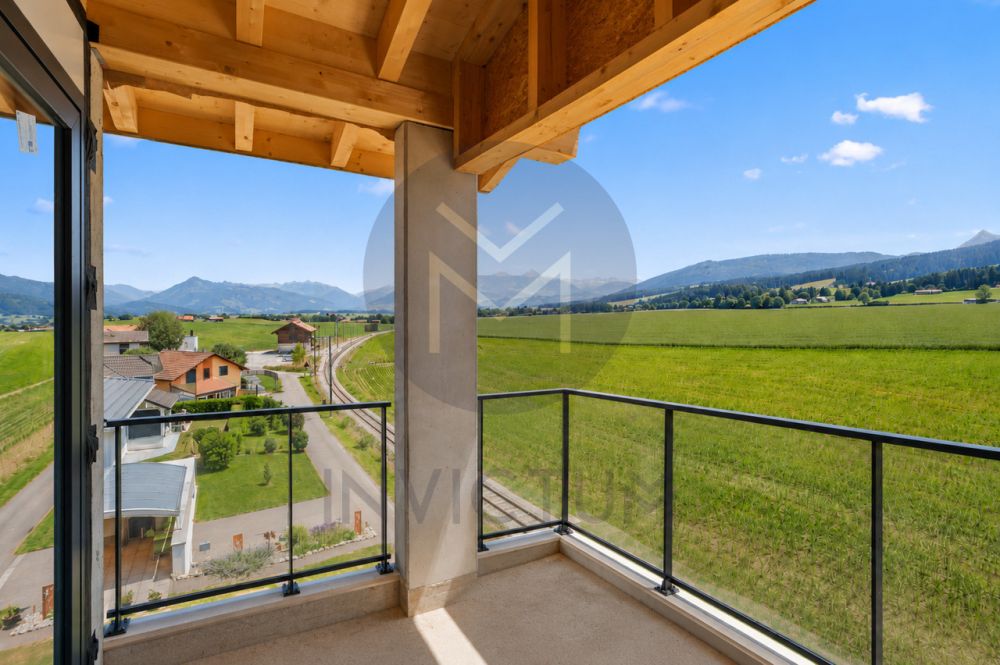 Appartement neuf - 4.5 avec loggia - www.loreedumoleson.ch - Vue depuis la loggia