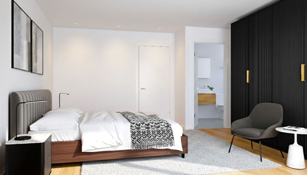 Maison mitoyenne de 4,5 pièces avec une belle vue. - Chambre