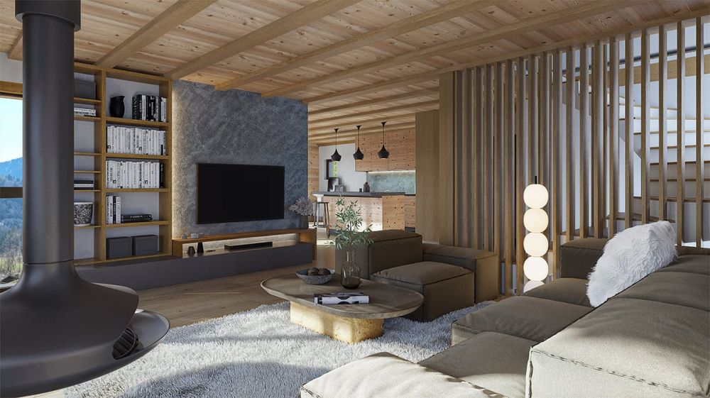 Magnifique chalet neuf de 4,5 pièces avec vue panoramique sur les montagnes - Bild 3