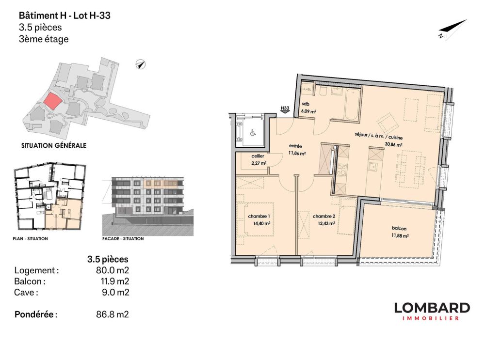 Attique de 3.5 pièces au 3ème étage -  Bild 6