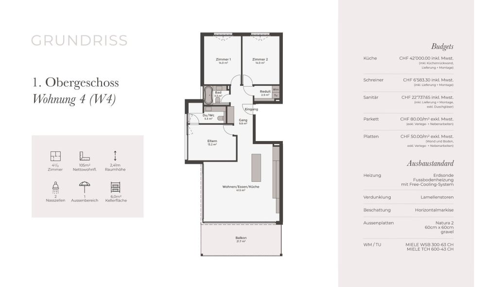 Hochwertige Neubauwohnung mit Süd-West-Balkon und modernem Ausbau in ruhiger Lage -  Bild 5