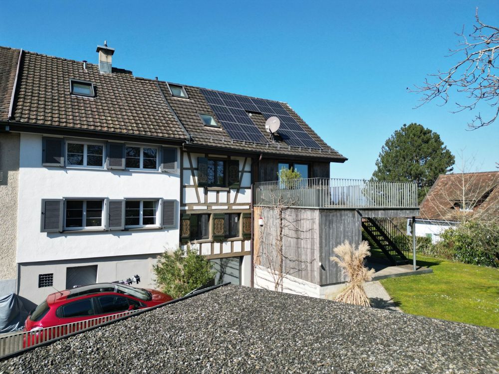 2 zusammengebaute Häuser - Hausansichten Nr. 19 u. 21 Salenstein steuergünstig Seesicht Immobilienmakler FEHR Immopartner AG kaufen verkaufen Bodensee