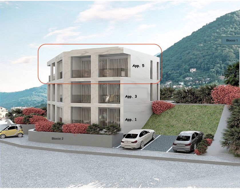 Moderno attico 3.5 locali con terrazze vista lago/monti -  Bild 3