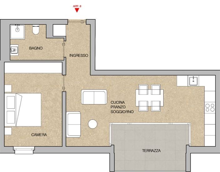 Wohnung 2.5 Zimmer in Neuer Residenz in Giubiasco -  Bild 5