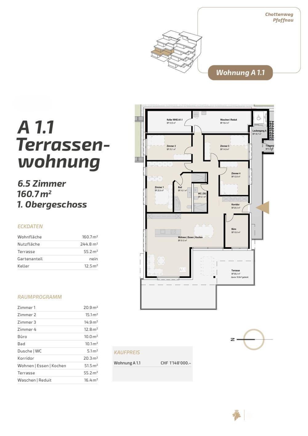 Mehr Platz als viele Einfamilienhäuser – alles auf einer Ebene und 160 m² Wohngefühl der Extraklasse -  Bild 3