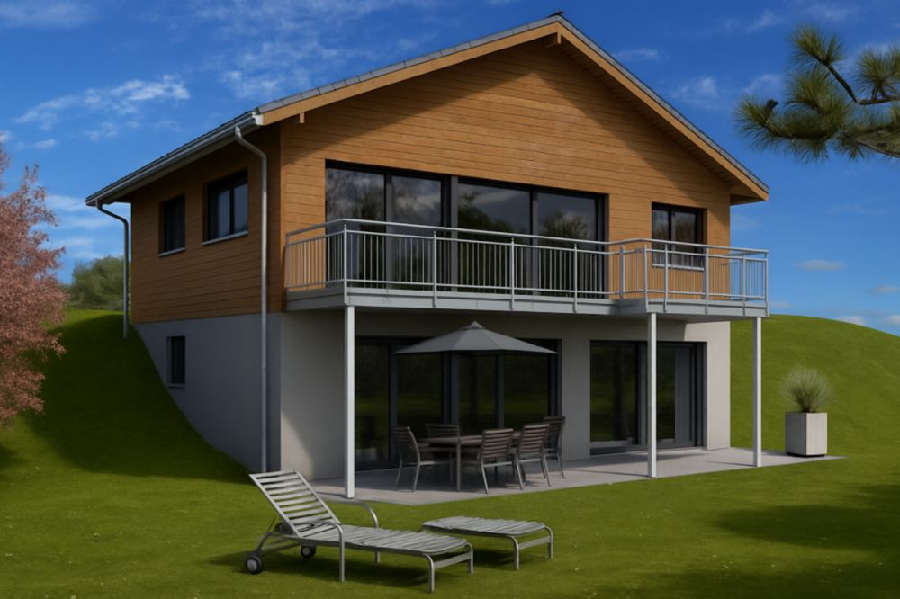 Neubau, 5.5 Zi. Einfamilienhaus mit wunderschönem Ausblick -  Bild 1