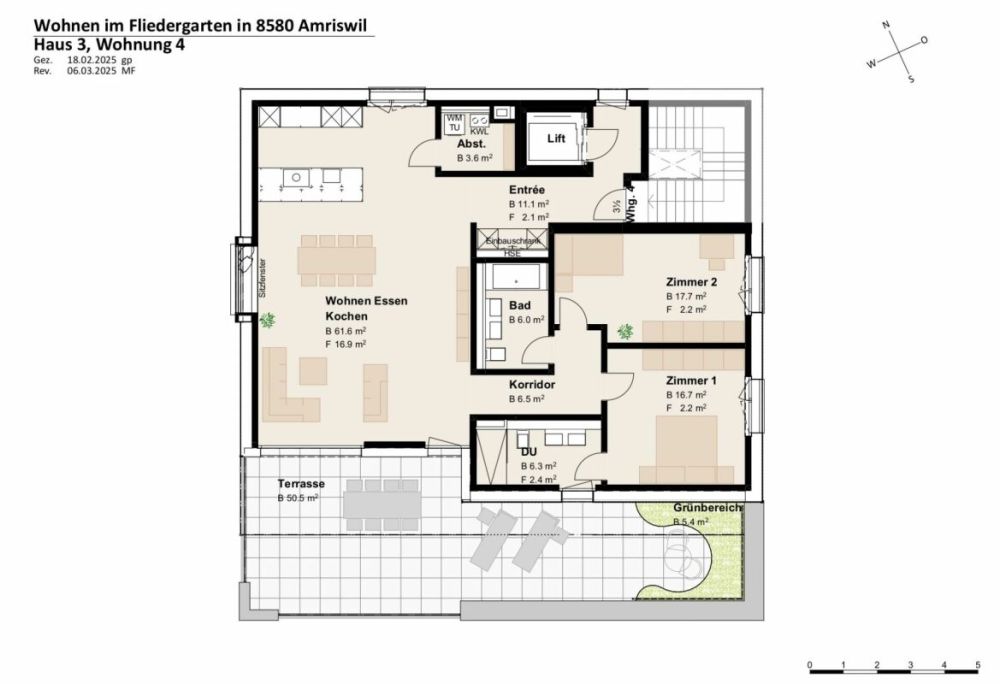 Neubauprojekt «Fliedergarten» - modernes Wohnen mit Stil und Nachhaltigkeit - luxuriöse Attikawohnung - Bild 5