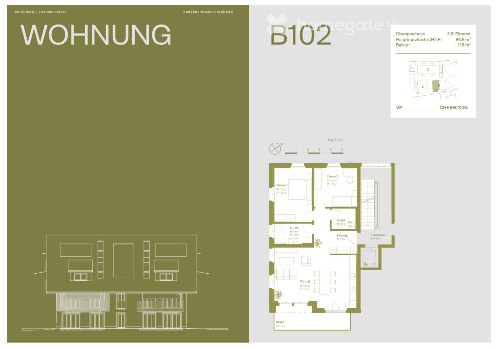 OLIVA Oberhasli I Neubau Eigentumswohnung I A102 & B102 -  Bild 11