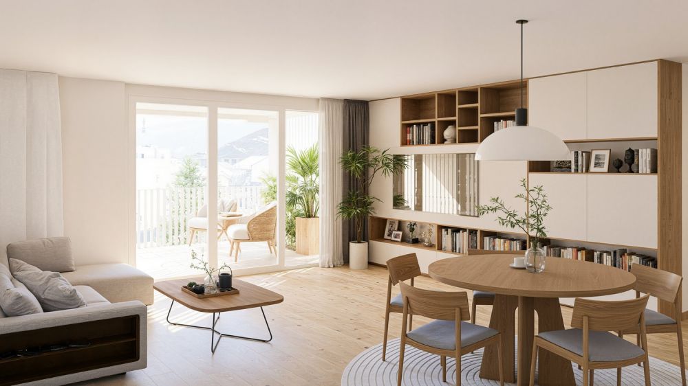 Moderne 3.5-Zimmer-Neubauwohnung mit Balkon in Studen -  Bild 3