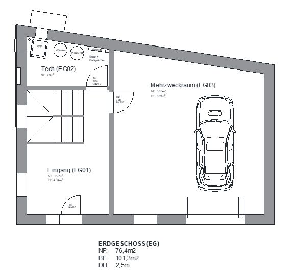 Neubau 7.5-Zimmer-Einfamilienhaus oder 2.5 und 4.5 Zweifamilienhaus in ruhiger Lage von Siblingen -  Bild 13
