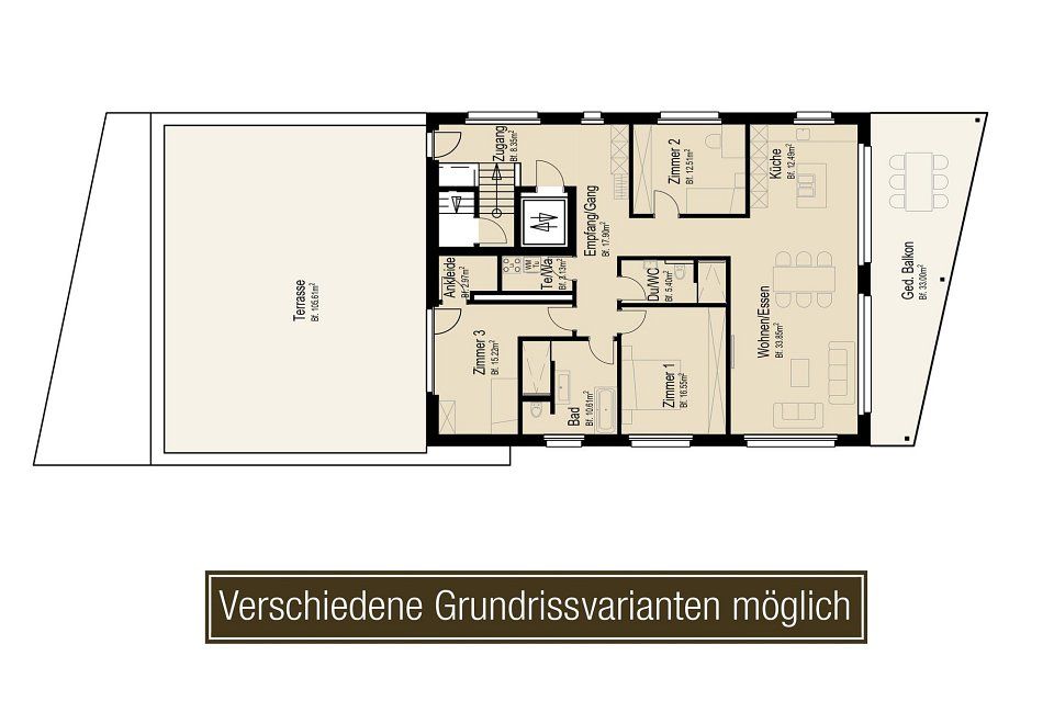 4.5 Zimmer-Attikawohnung - Zentral gelegen in kleiner Überbauung - Bild 2