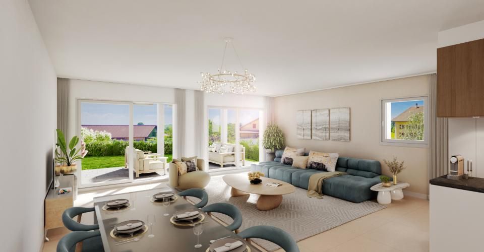 Un grand séjour et des espaces répartis sur trois niveaux - Appartement 4.5 pièces - image - 2