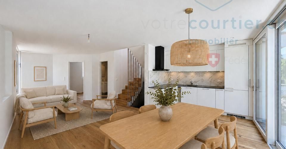 Villa contemporaine neuve en pignon avec jardin - disponible de suite - Maison 5.5 pièces - image - 5