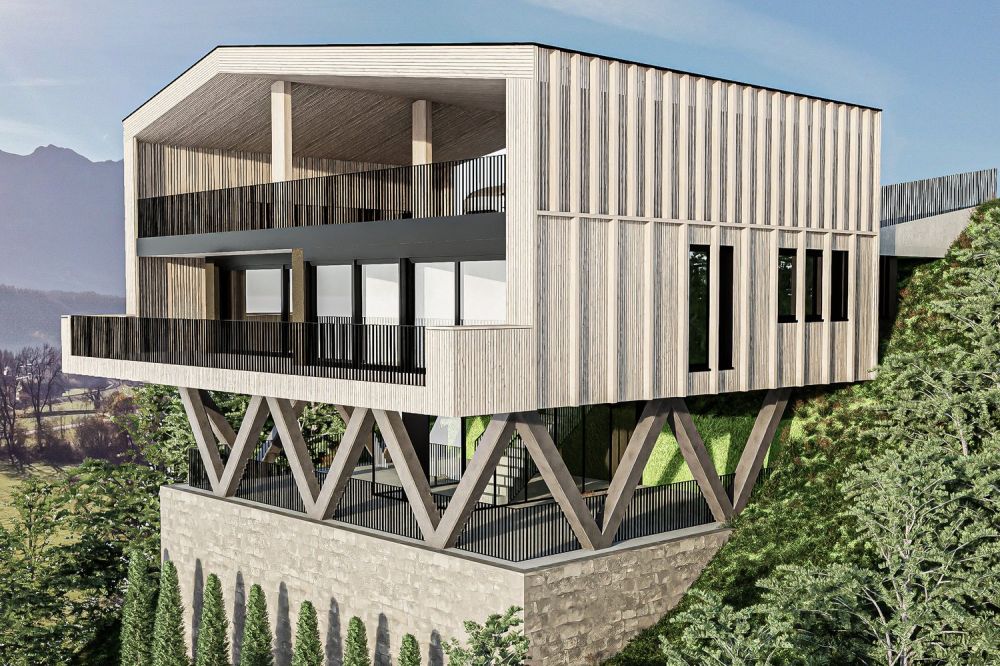 Projekt Einfamilienhaus - Neubau - Seitenansicht