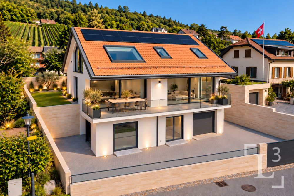 Rare! Villa neuve avec vue spectaculaire sur le lac - Vue d'ensemble