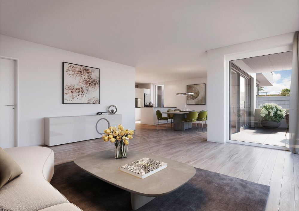 Grosszügige Terrassenwohnung mit Platz zur Individualität - Innenvisualisierung