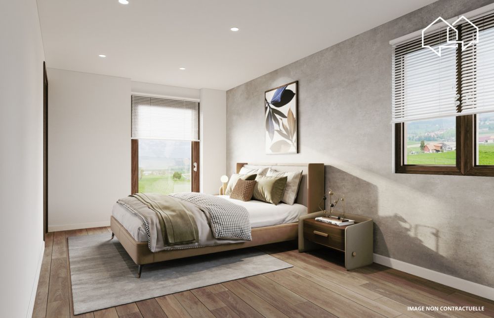 Bel appartement de 4.5 pièces au 1er étage (bâtiment 1 - lot 3) - Chambre rez bâtiment B1