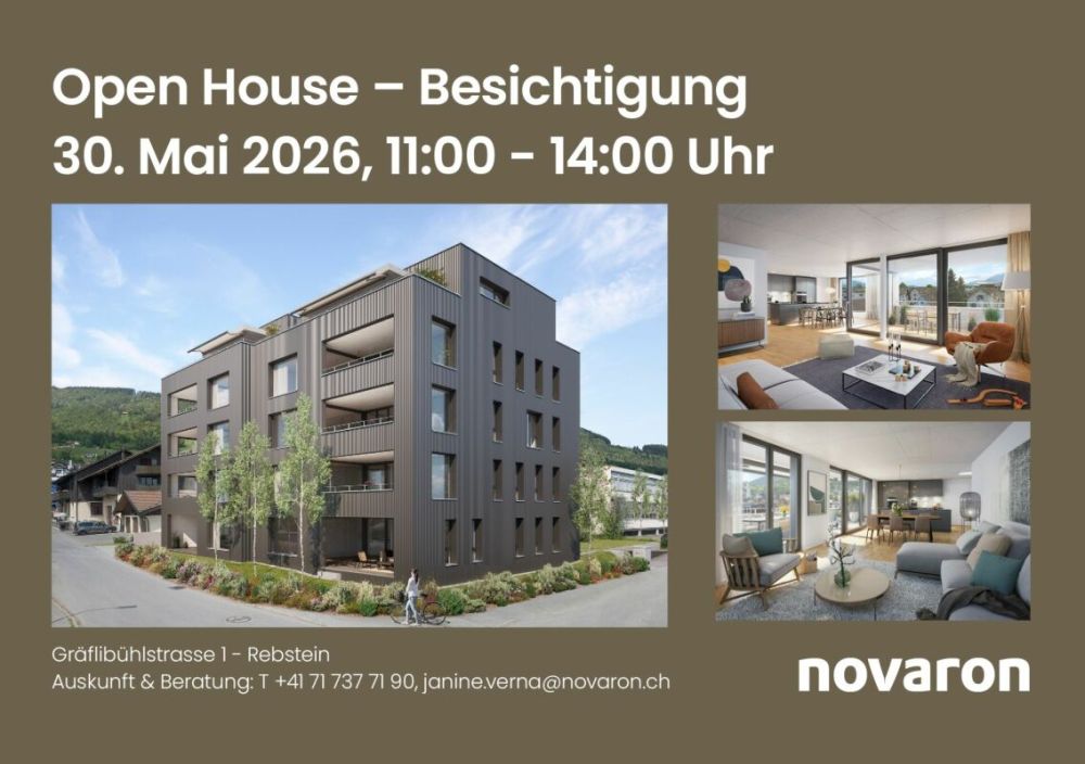 Wohnen mit Aussicht - Neubau MFH Gräflibühlstrasse, Rebstein -  Bild 1