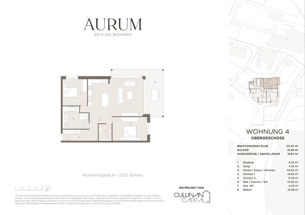 Exklusive 3.5 Zimmer Neubauwohnung mit grosszügigem Balkon - 117m2 - CHF 729'000.00 -  Bild 13