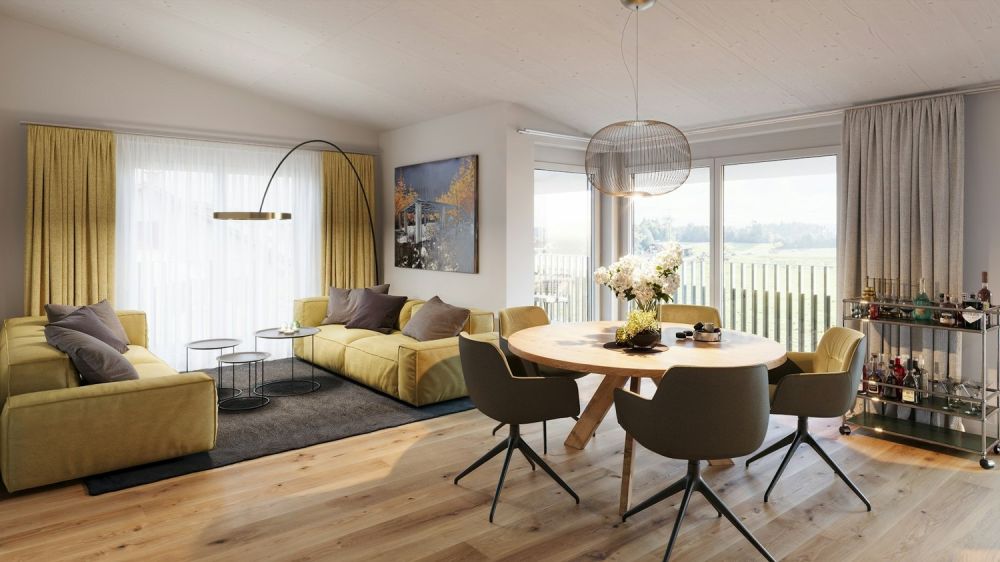 Moderne 4 1/2 Zimmer Neubauwohnung mit Blick ins Grüne - Bild 5