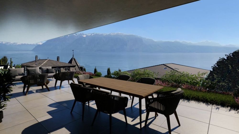 Superbe appartement de 4.5 pièces avec grand jardin et dégagement sur le Léman - Bild 1