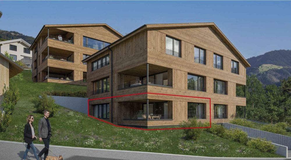 NEUBAU 3½-Zimmer-Neubauwohnung mit Garten im Projekt PRADA, Seewis -  Bild 1