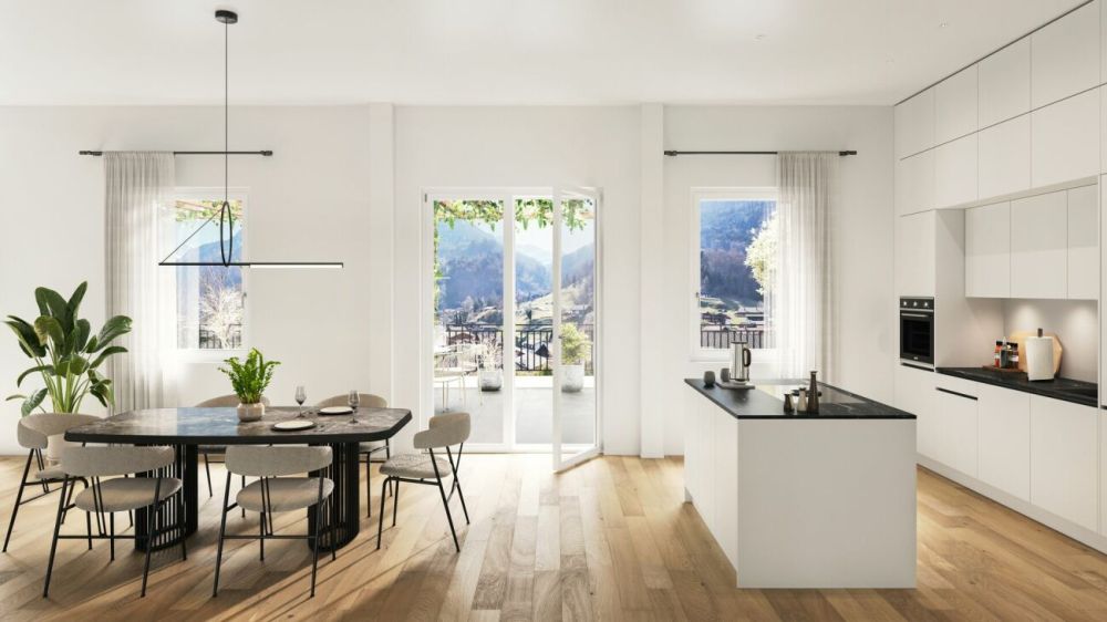 Neubau 4.5-Zimmerwohnung Nr.?5 auf zwei Ebenen mit Terrasse, Veranda und Garten - Schönbühl 360° Wilderswil - Bild 5