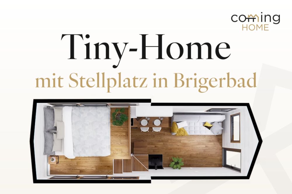 Modernes Tiny House in Brigerbad - ruhig, sonnig, Bergsicht - Bild 1